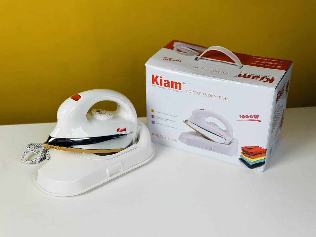 Kiam ES596 1000W Cordless Electric Dry Iron